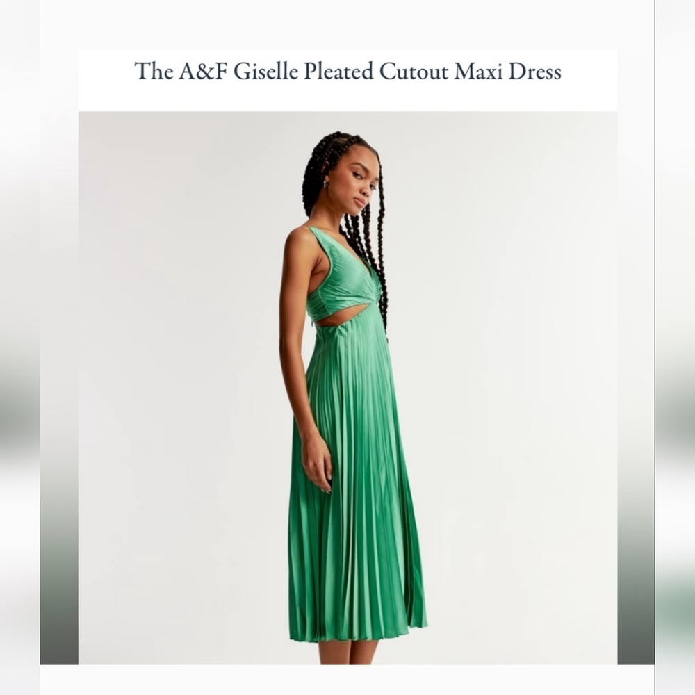 The A&F Giselle Pleated Cutout Maxi Dress